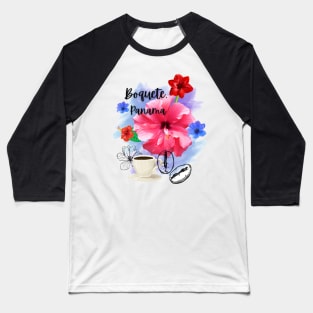 Boquete Panama Flowers and Coffee Baseball T-Shirt